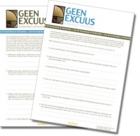 Geen Excuus worksheets PDF