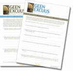 Geen Excuus worksheets PDF
